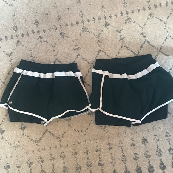 2/for 1 Athleta running shorts. Black and white - Picture 2 of 7